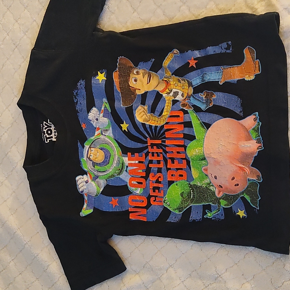 Disney Pixar Toy story 3 black Tee shirt for little boys.